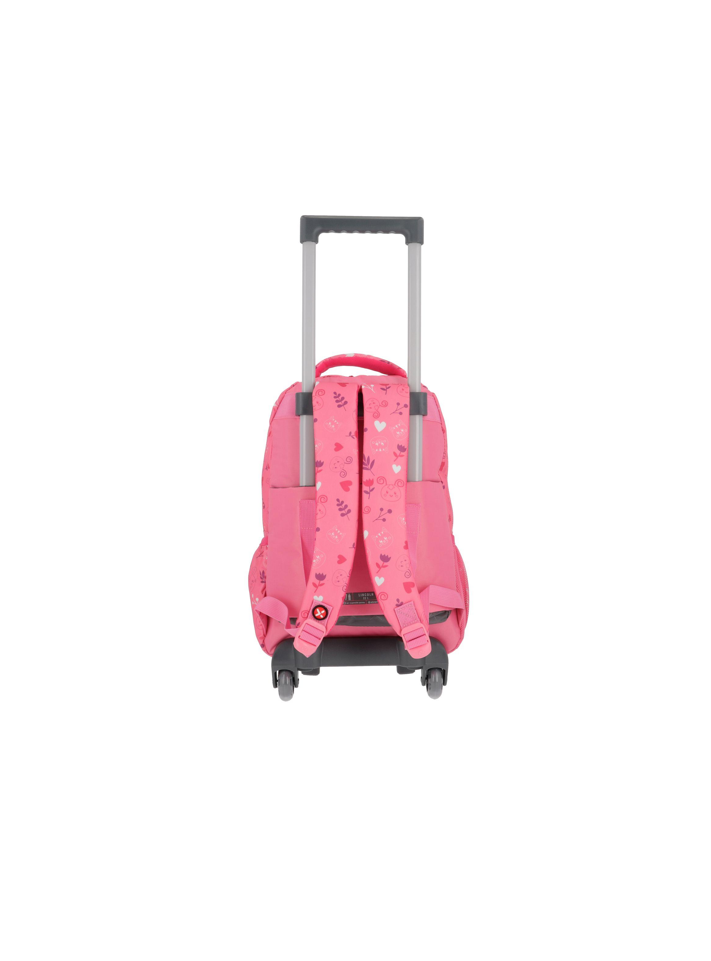 Mochila con ruedas Niña Xtrem Lincoln 4XT Rosado-2