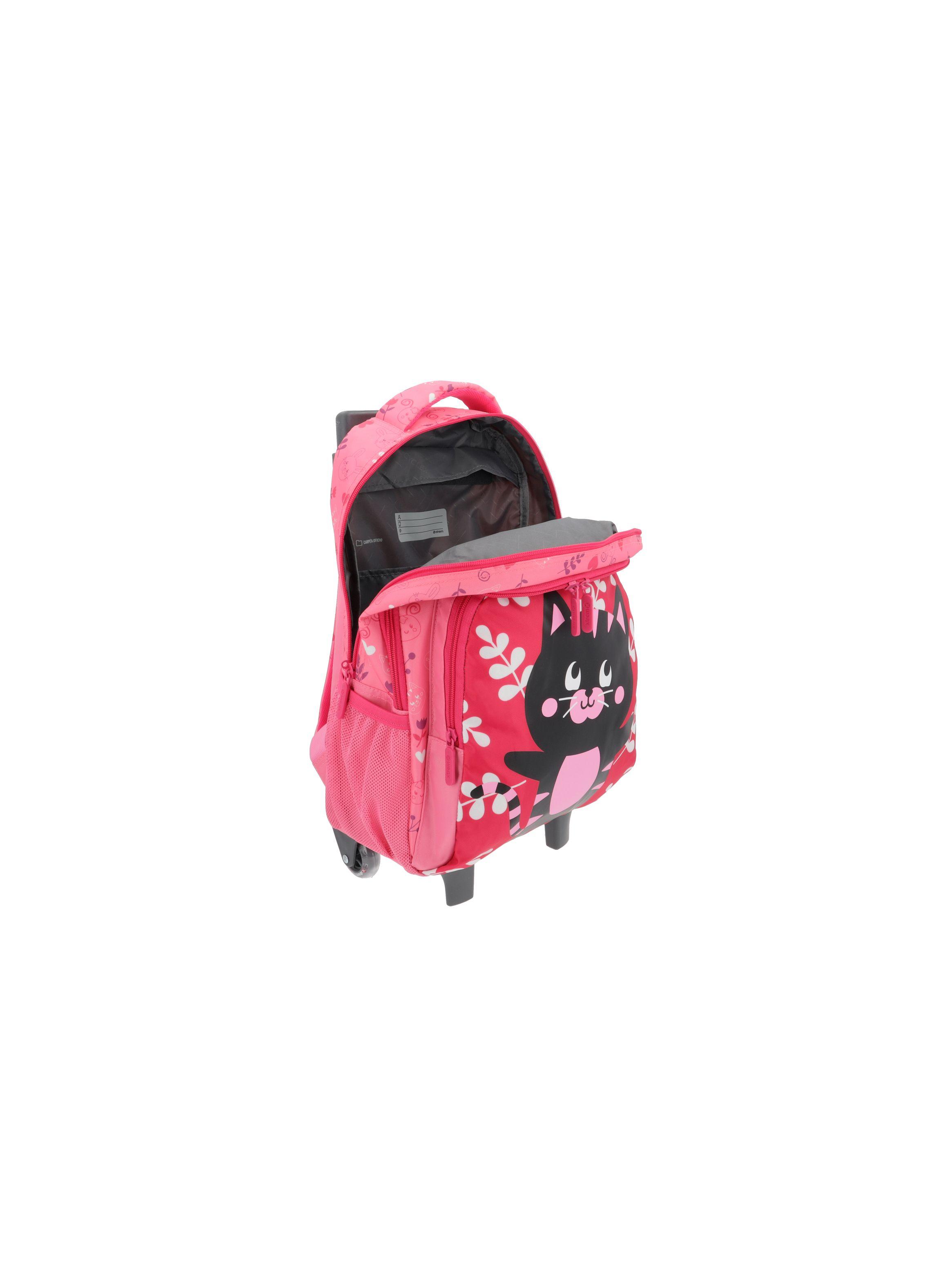 Mochila con ruedas Niña Xtrem Lincoln 4XT Rosado-3