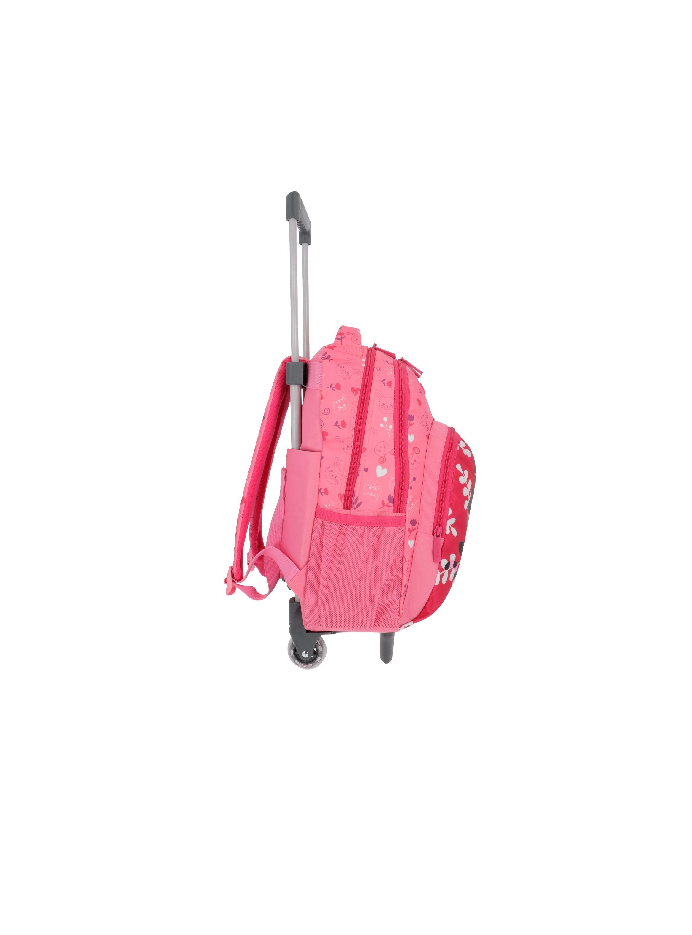 Mochila con ruedas Niña Xtrem Lincoln 4XT Rosado-4