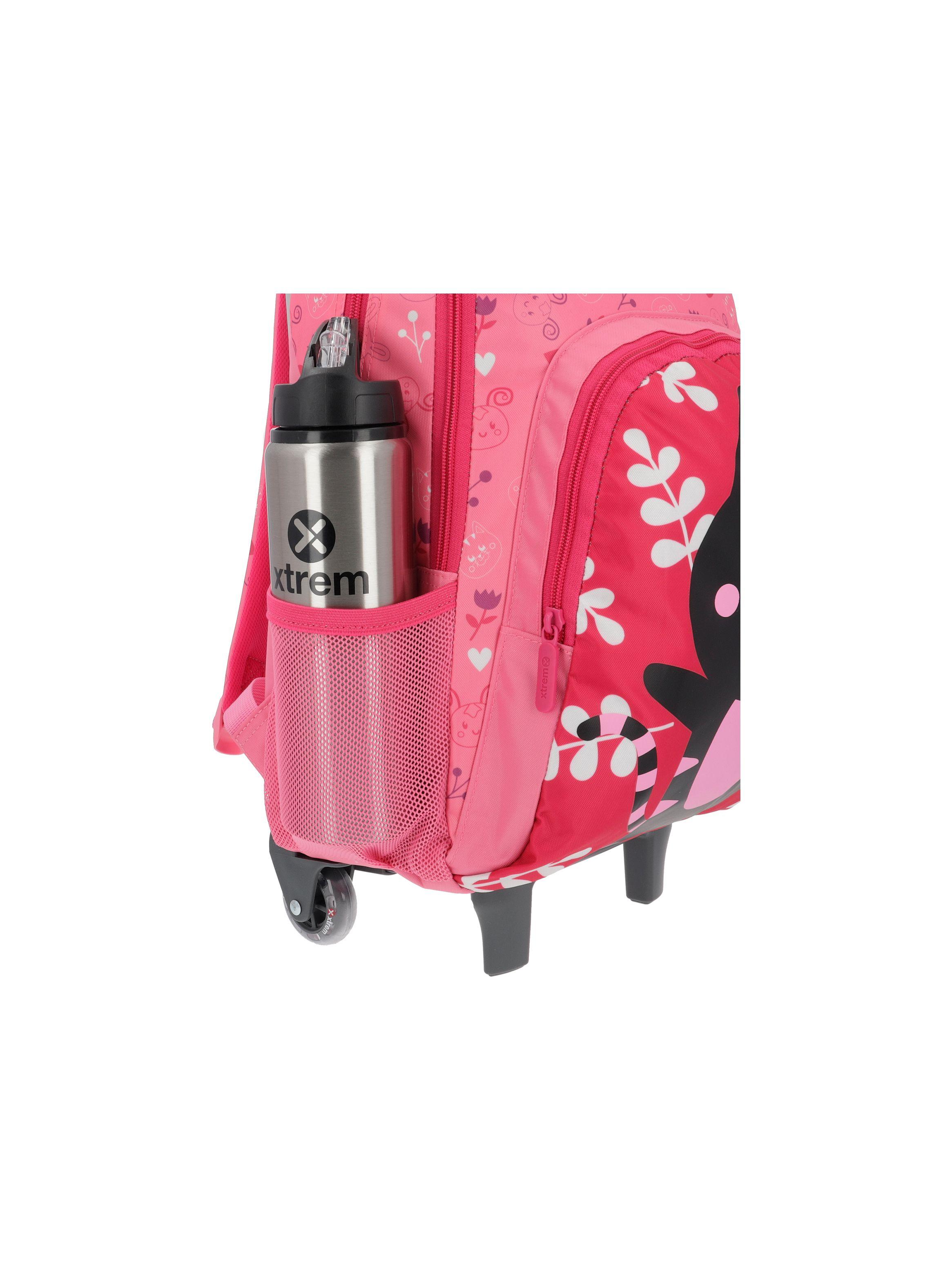 Mochila con ruedas Niña Xtrem Lincoln 4XT Rosado-5