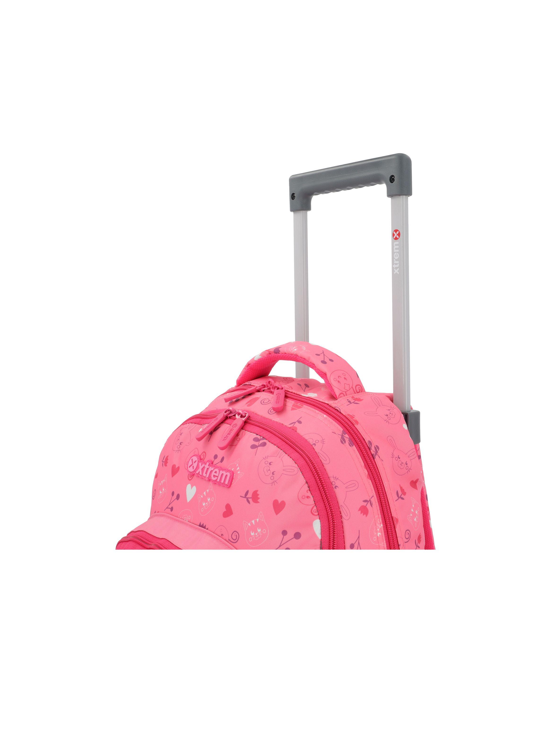 Mochila con ruedas Niña Xtrem Lincoln 4XT Rosado-6