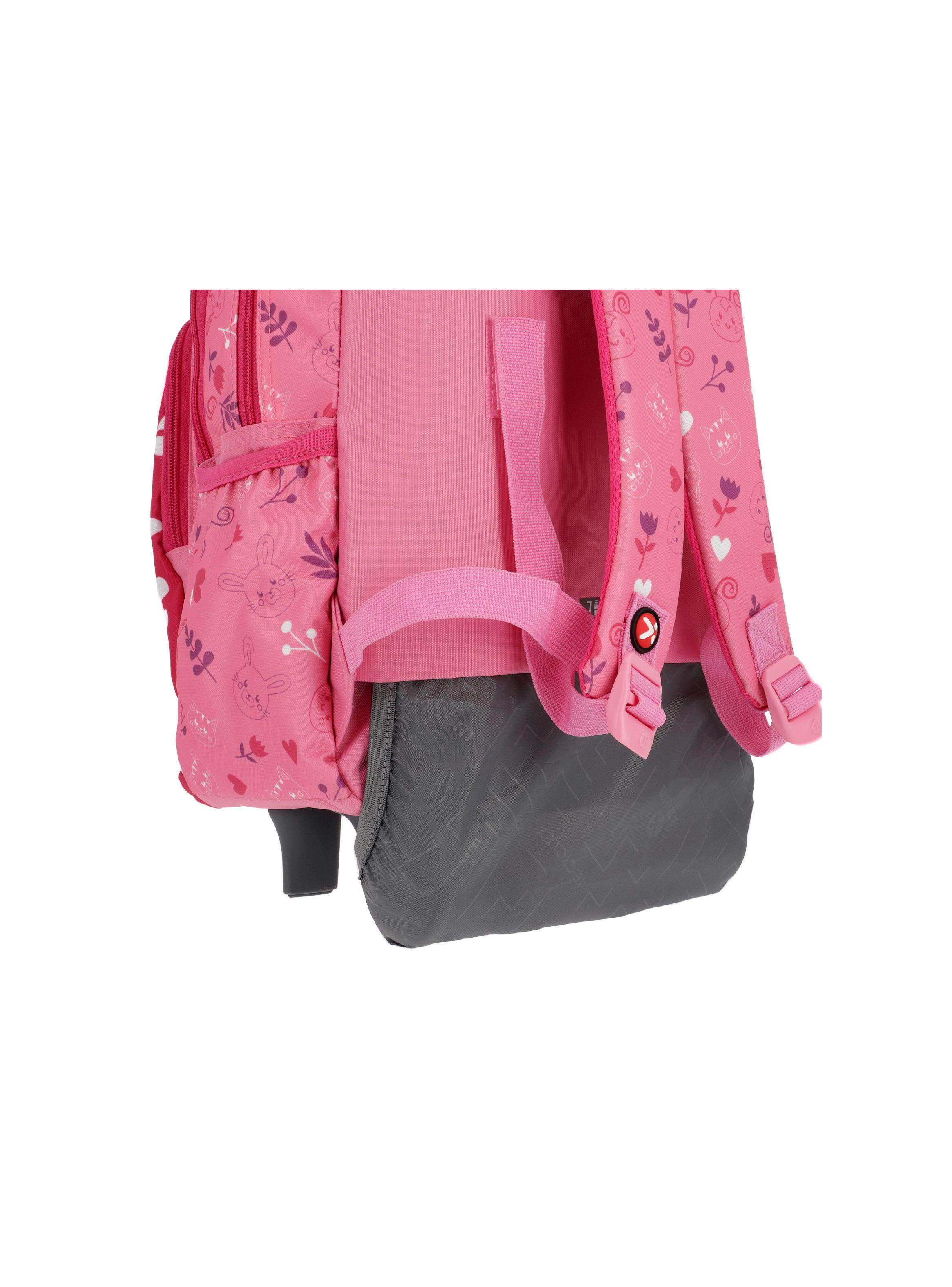 Mochila con ruedas Niña Xtrem Lincoln 4XT Rosado-8