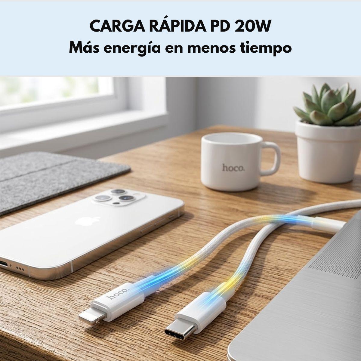 Hoco Cable Compatible iPhone Pd A Lightning X56 Color Blanco-1