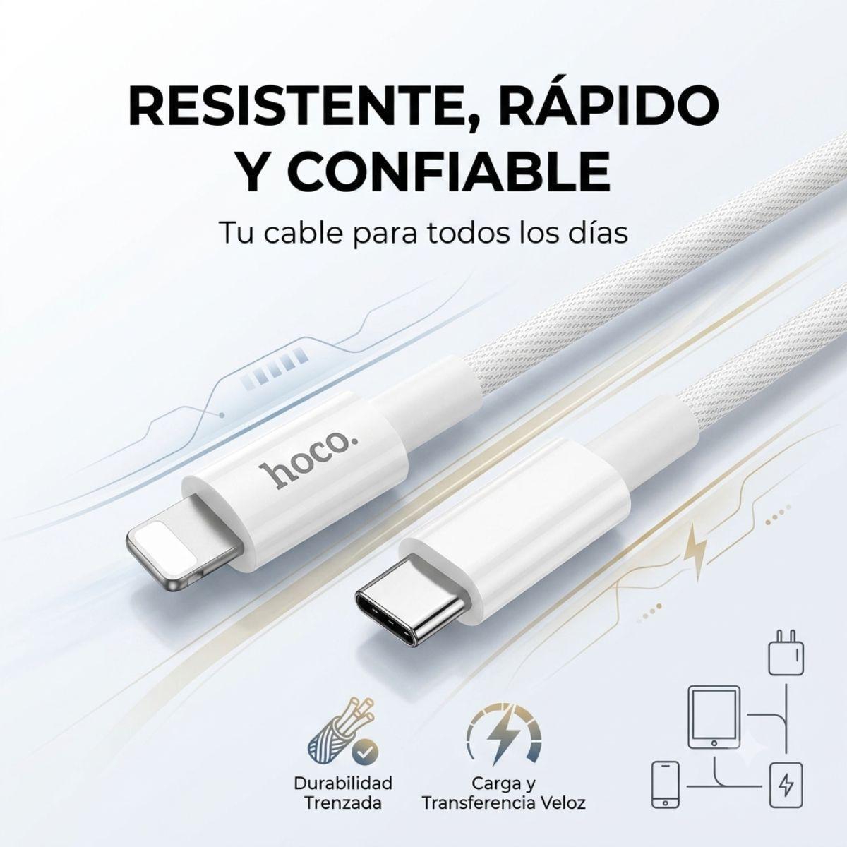 Hoco Cable Compatible iPhone Pd A Lightning X56 Color Blanco-7