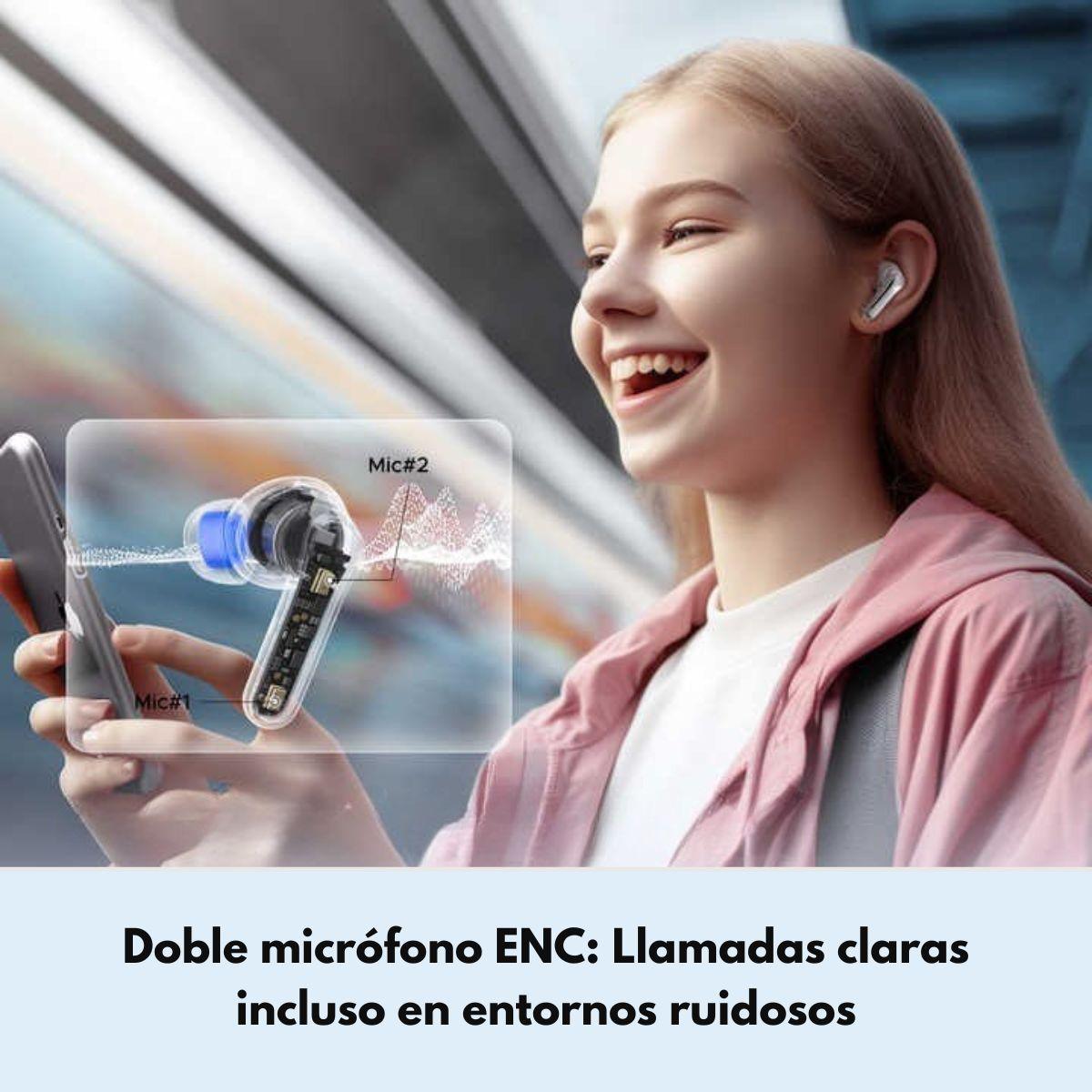 Audífonos Inalámbricos TWS ENC IPX4 SoundPEATS Clear-3