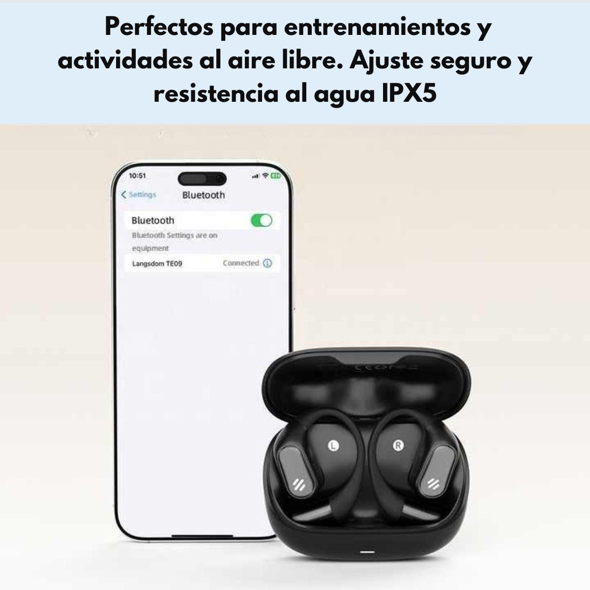 Audifonos Deportivos Bluetooth IPX5 HiFi 36h Langsdom TE09-5