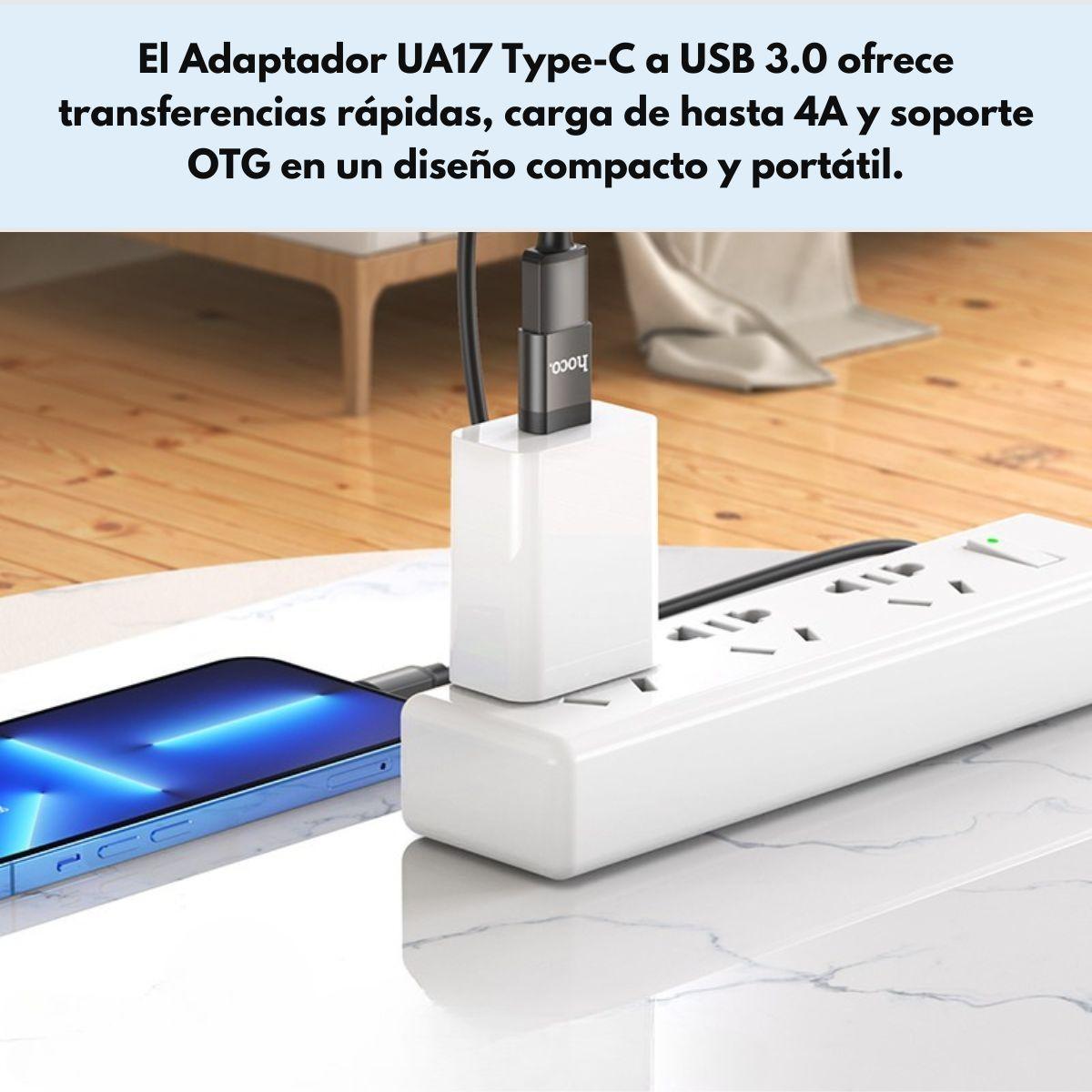 Adaptador Usb A Tipo C Usb 3.0 Hembra A Macho Hoco Ua17 Otg-6