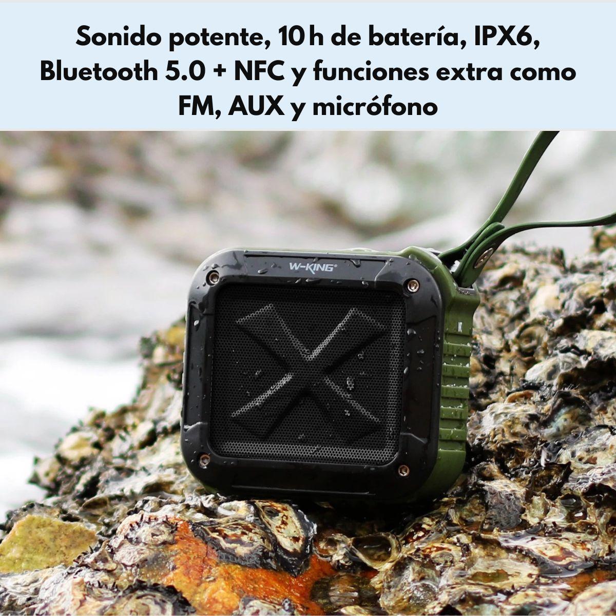 Parlante Bluetooth Outdoor IPX6 NFC FM 10 Horas W-KING S7 -6