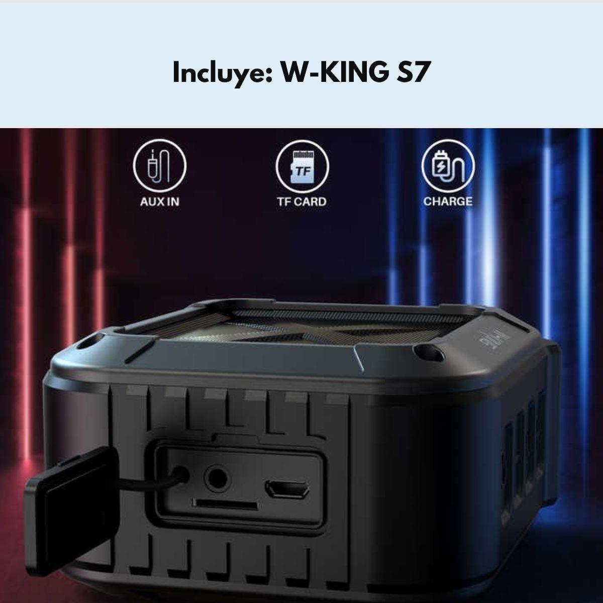 Parlante Bluetooth Outdoor IPX6 NFC FM 10 Horas W-KING S7 -7