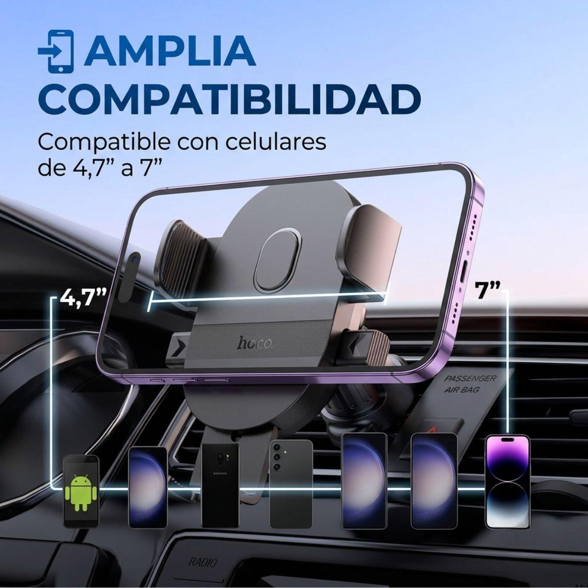 Soporte Celular Auto Rejilla Ventilaci n Hoco H18-4