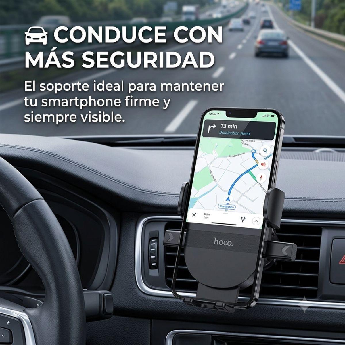 Soporte Celular Auto Rejilla Ventilaci n Hoco H18-7