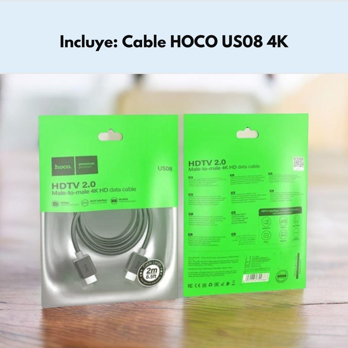 Cable Hoco HDMI US08 4K HD 2M Negro-7