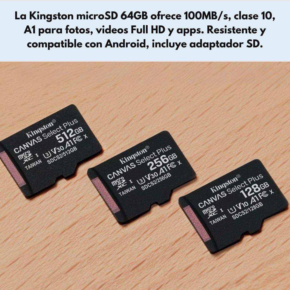 Tarjeta De Memoria Kingston Sdcs2/64gb Con Adaptador Sd 64gb-7