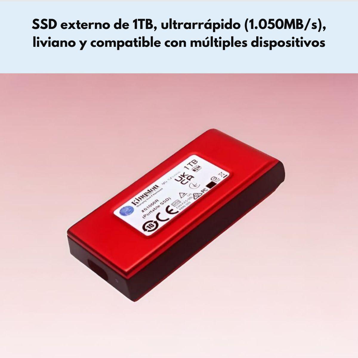 Unidad Estado Sólida Externa Kingston SSD Xs1000r 1tb Usb3.2-5
