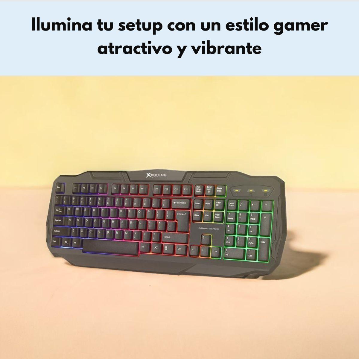 Teclado Gamer Retroiluminado Xtrike Me KB 302 Ingles-1