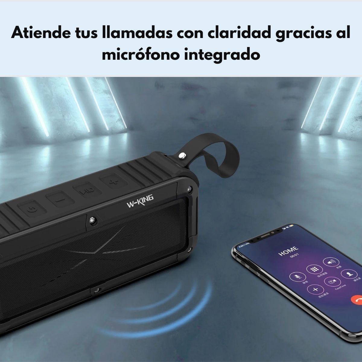 Parlante Bluetooth Outdoor IPX6 NFC FM 8 Horas W‑KING S20-5