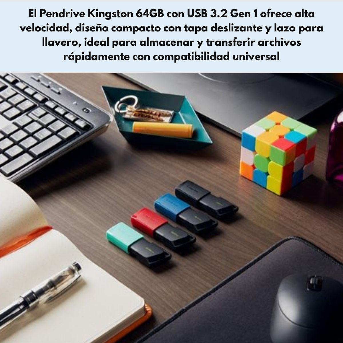 Pendrive Kingston Usb 3.2 64gb Exodia M Dtxm Color Azul-6