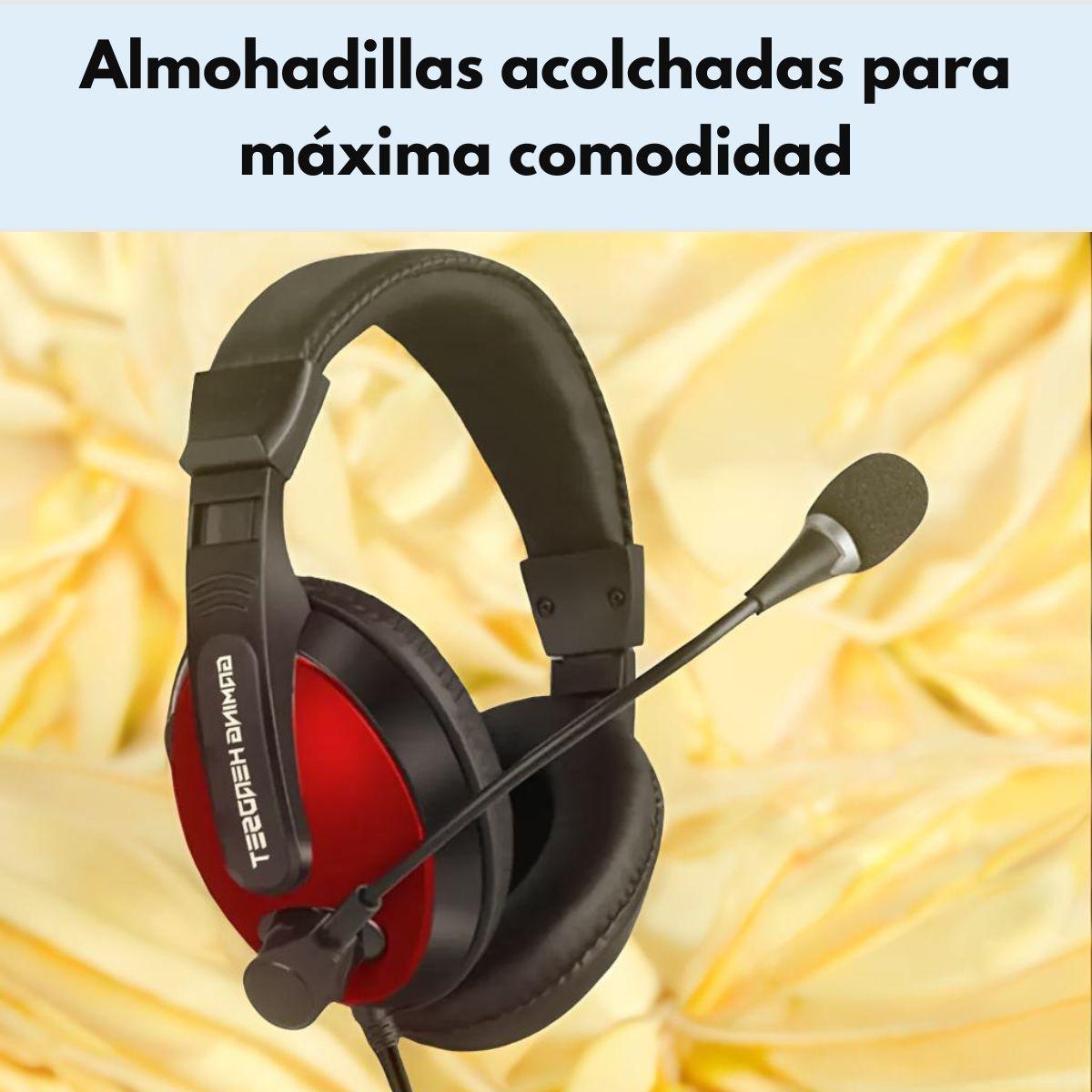 Audifonos Gamer Honk Multimedia Rojo 3 5 mm-2