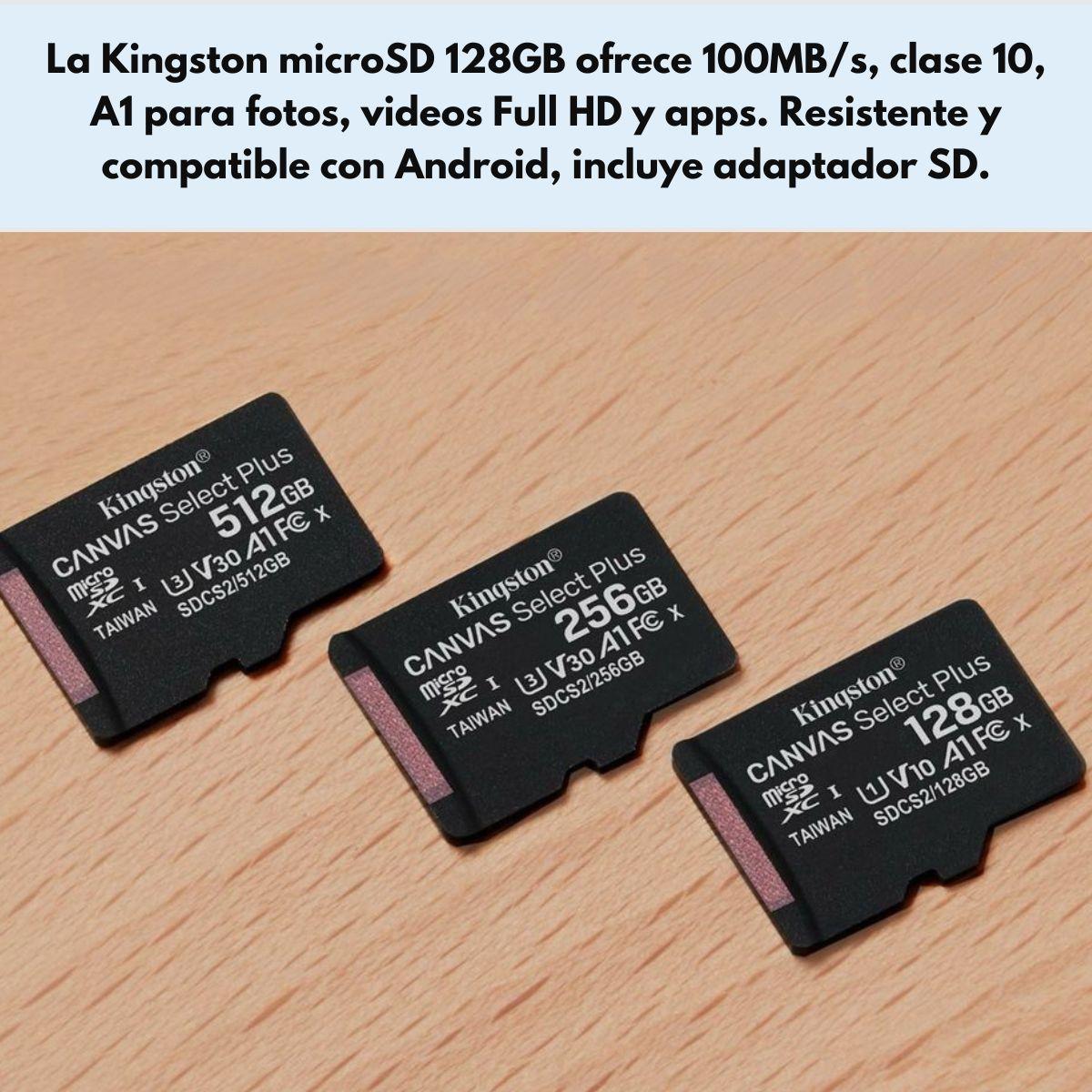 Tarjeta De Memoria Kingston Sdcs2/128gb Con Adaptador-5