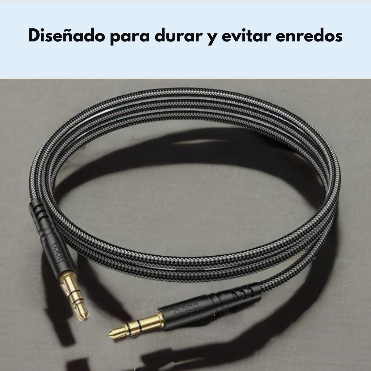 Cable Auxiliar Hoco Upa24 Smooth Jack 3.5mm 1m Negro-2