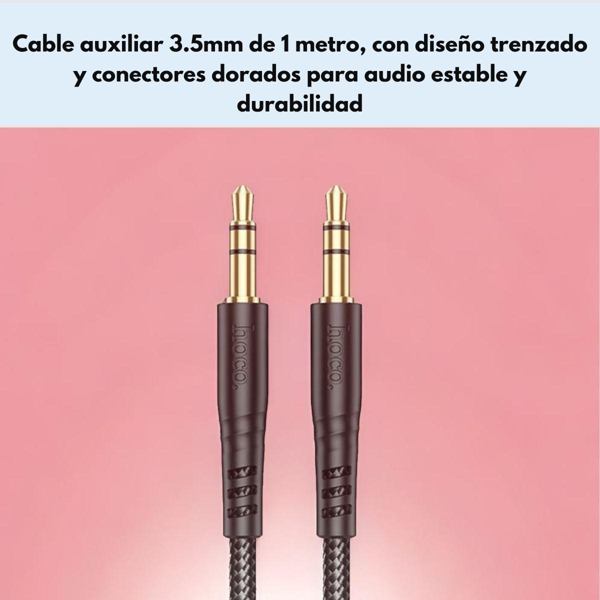 Cable Auxiliar Hoco Upa24 Smooth Jack 3.5mm 1m Negro-6