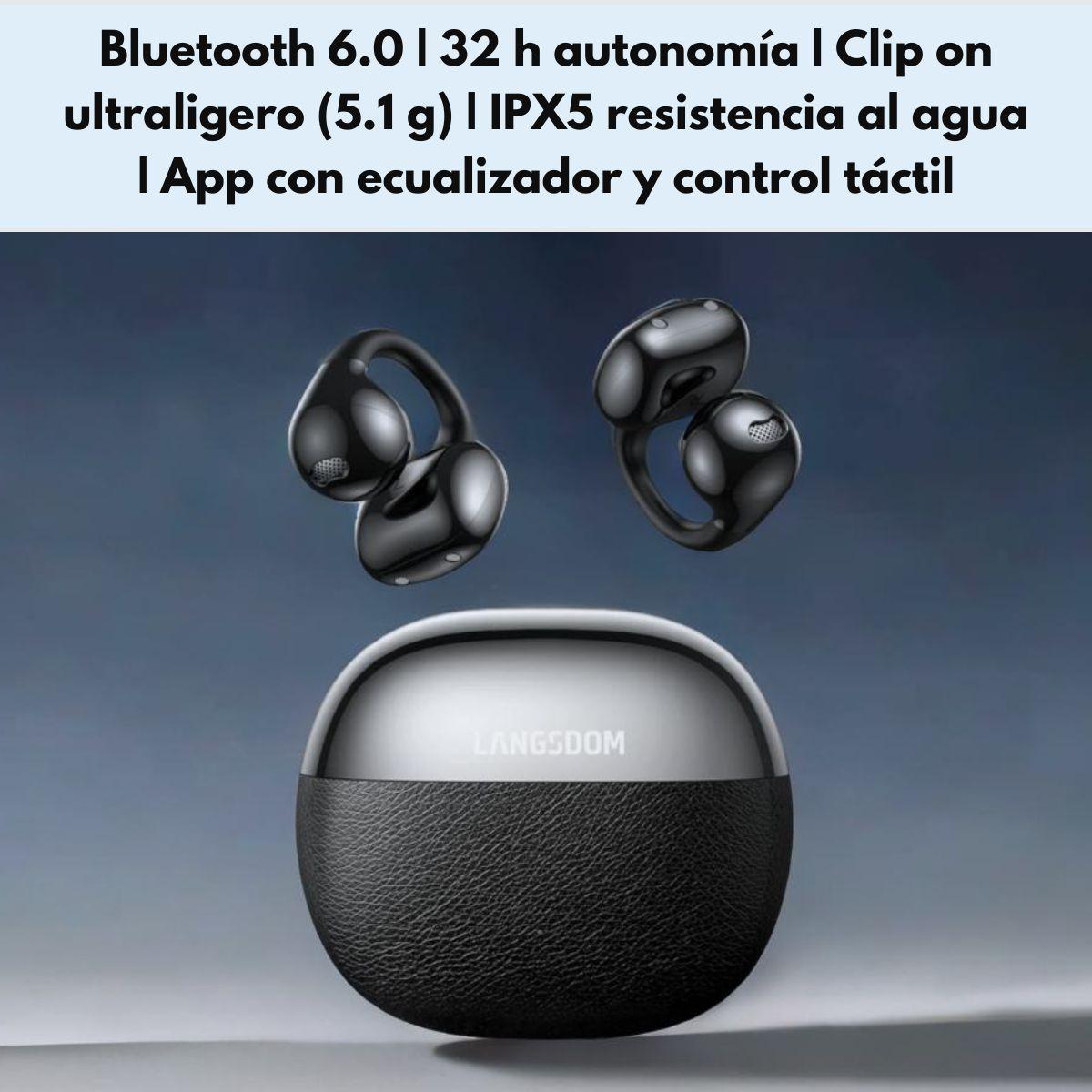 Audifonos Deportivos Inalambricos IPX5 32h Langsdom TS30-6