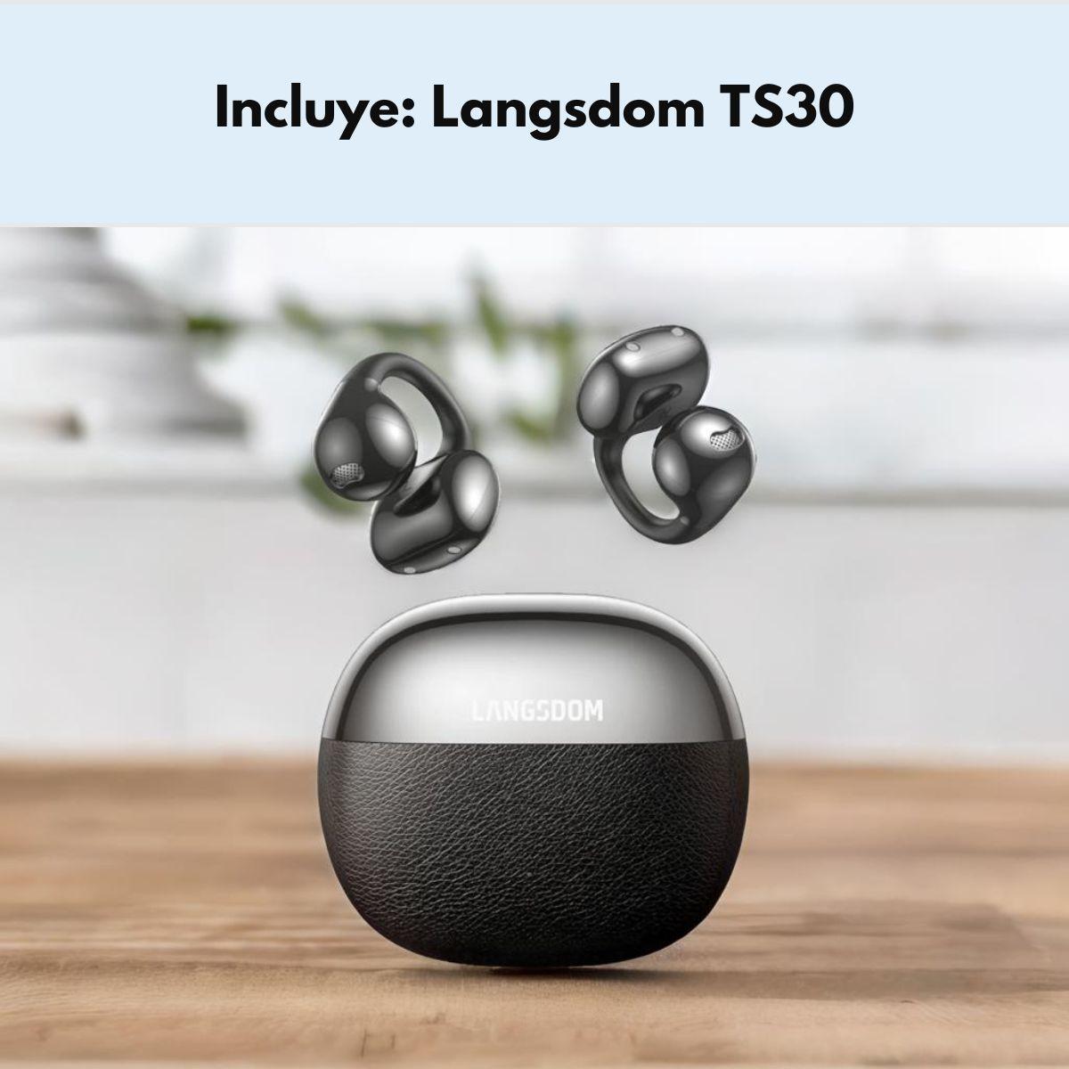 Audifonos Deportivos Inalambricos IPX5 32h Langsdom TS30-7