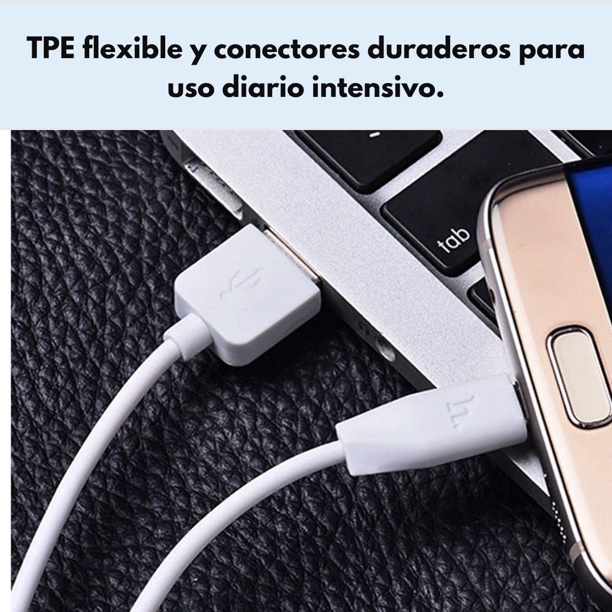 Cable Hoco Tipo C X1 1m Carga Rápida Blanco-2