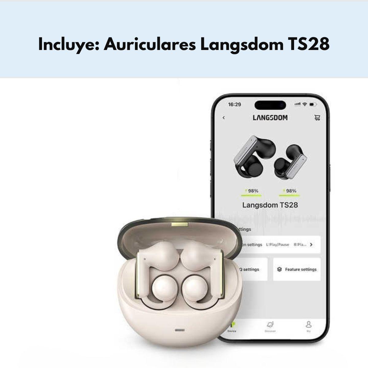 Audifonos Deportivos Inalámbricos IPX5 26h Langsdom TS28-7