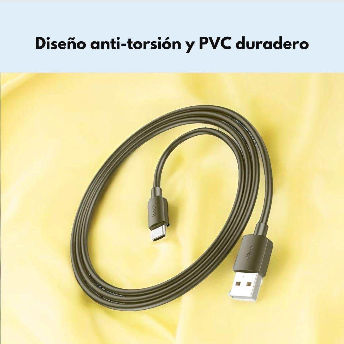 Cable usb Hoco con entrada USB salida Tipo C-3