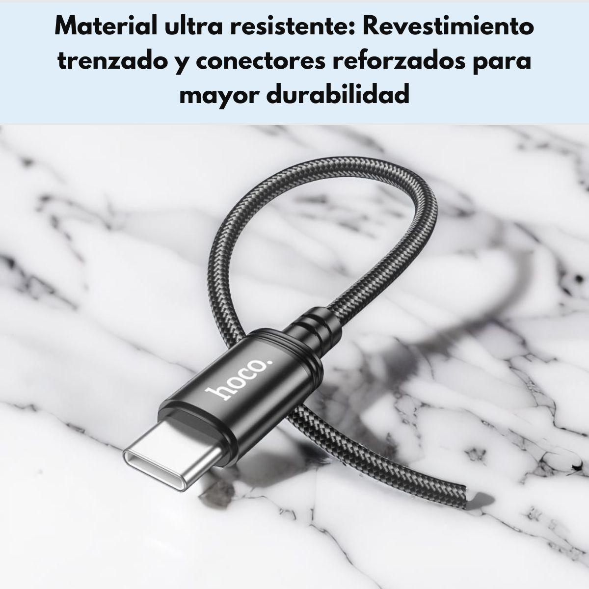Cable USB Hoco X89 60W PD Rápido Tipo C a Tipo C-3