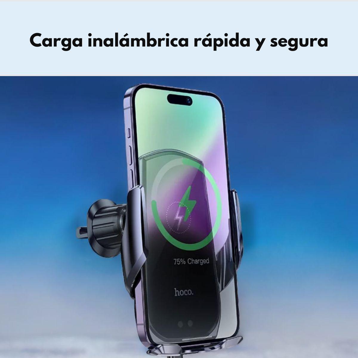 Soporte De Auto Carga Inalambrica Para iPhone Smartphone-1