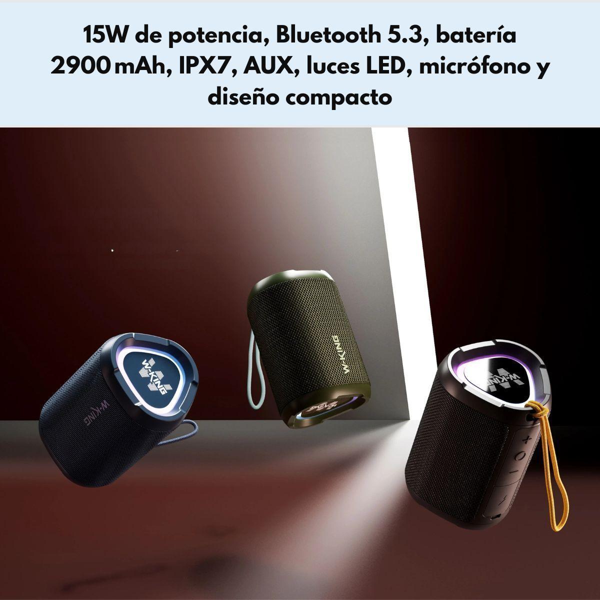 Parlante Bluetooth Outdoor IPX7 MiniBoombox 15W W‑KING D110-6