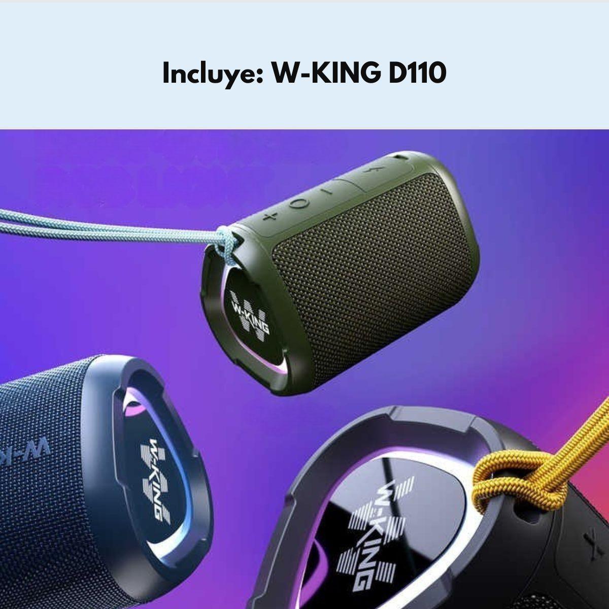 Parlante Bluetooth Outdoor IPX7 MiniBoombox 15W W‑KING D110-7