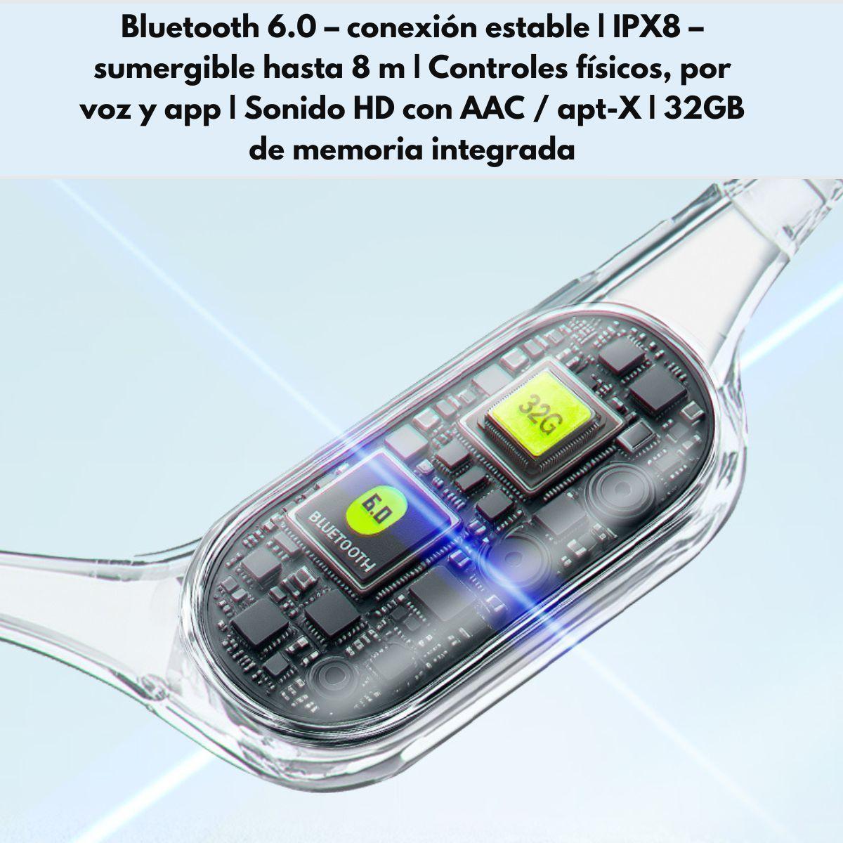 Audífonos Deportivos Impermeables IP68 Langsdom AirSwim Neo-6