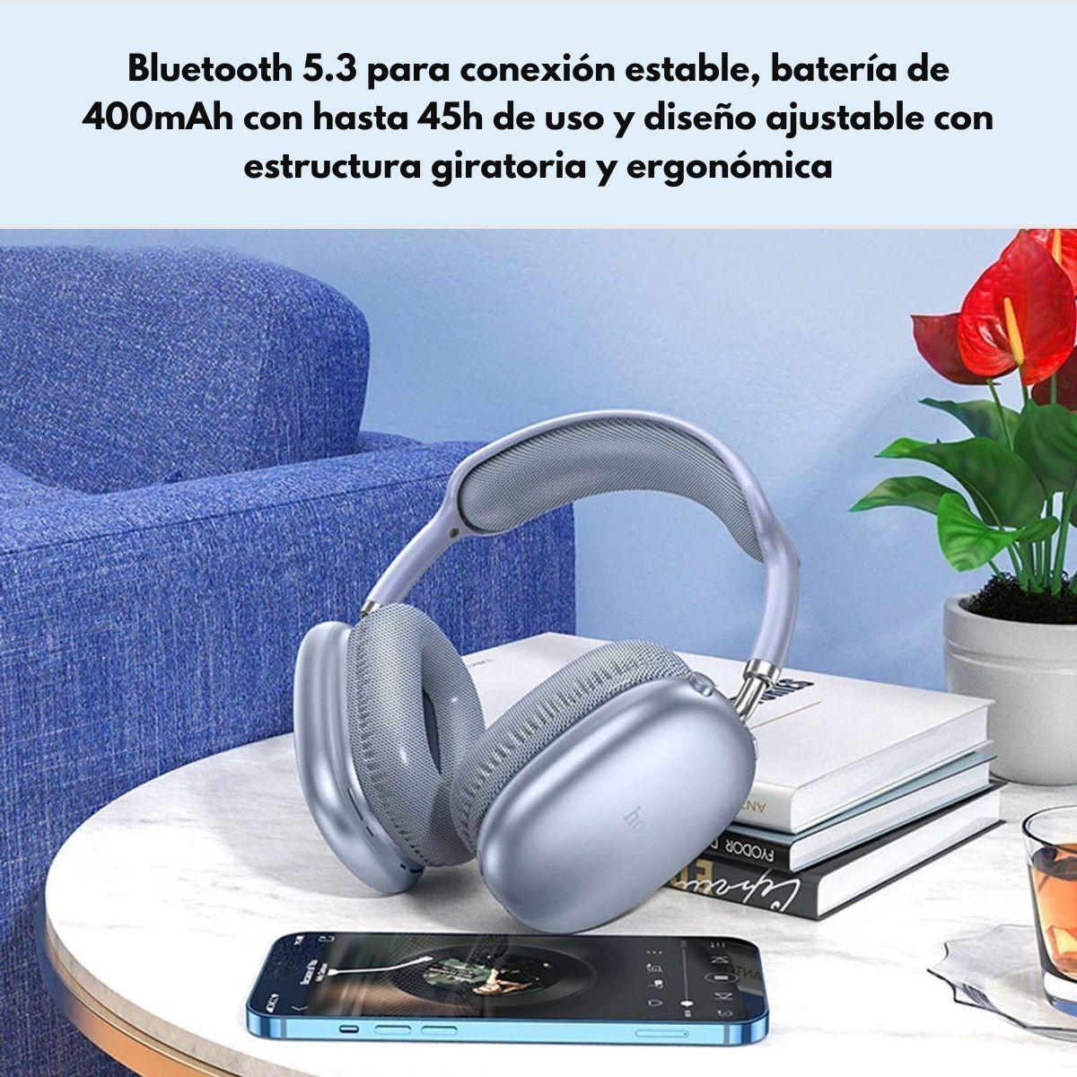 Audífonos Bluetooth 90 Horas Batería Hifi Hoco W35 Max Joy-5