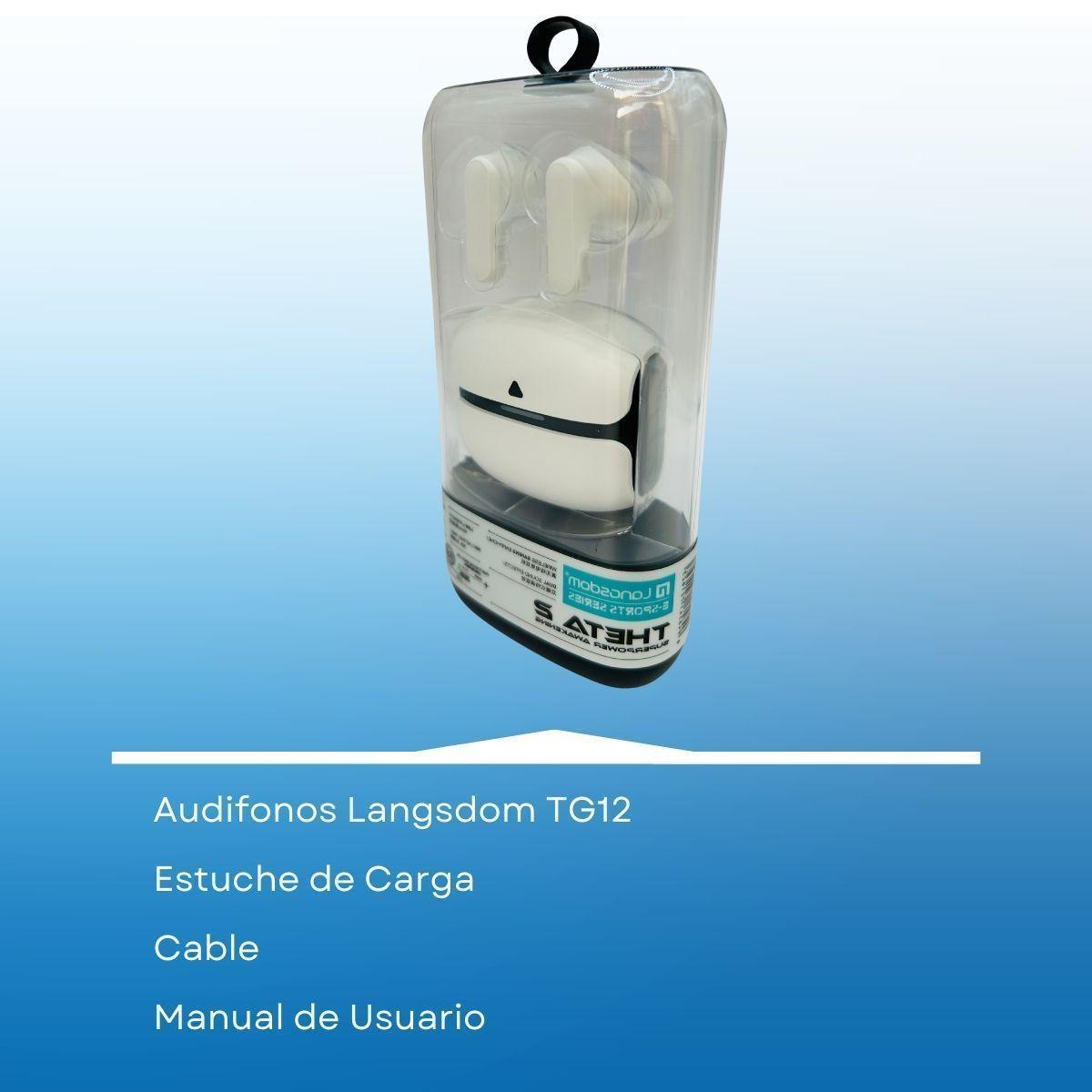 Audífonos Bluetooth 5.3 TWS Deportivos IPX-5 Langsdom TG12-7