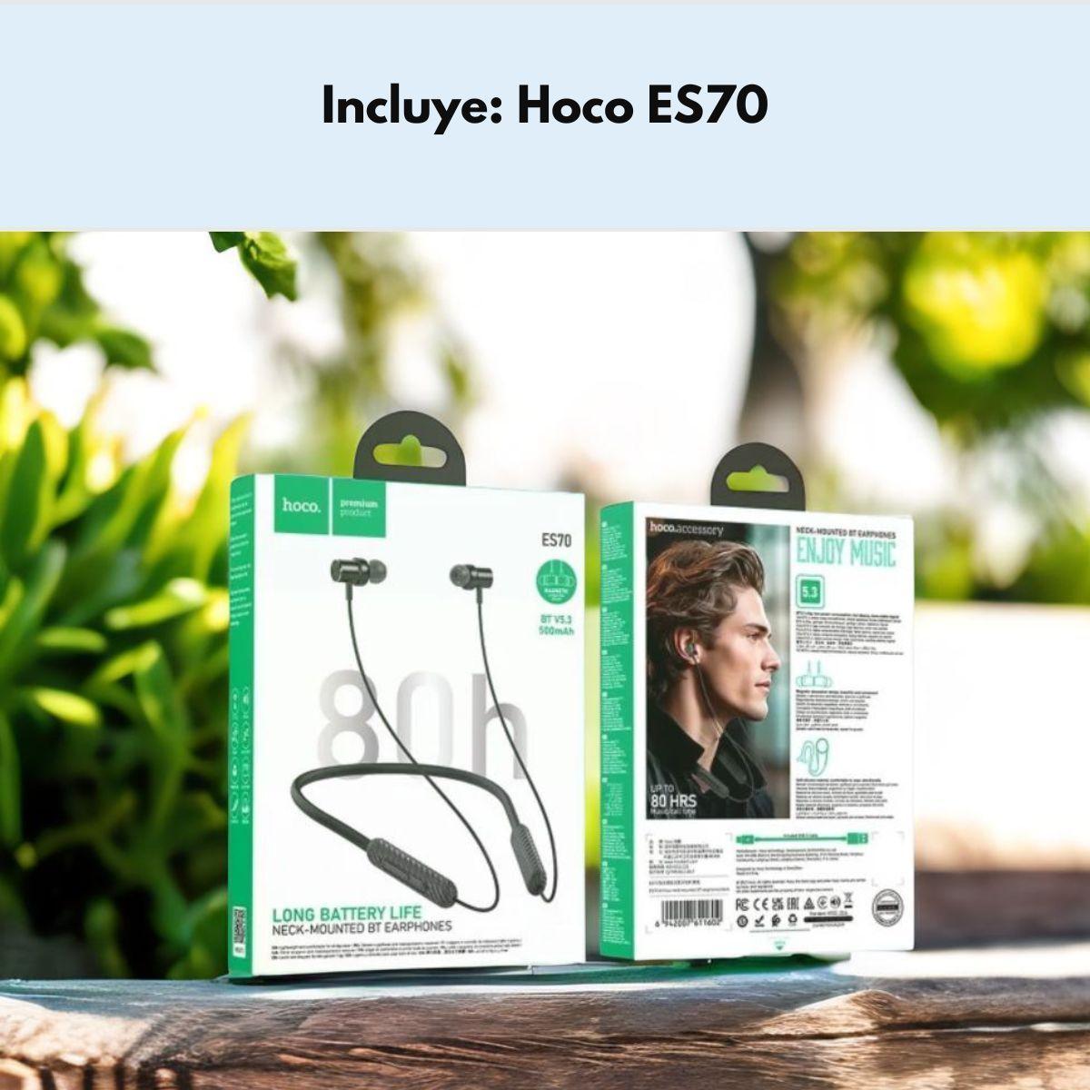 Audífonos Bluetooth Hoco ES70 Armour Neckband 80h Micrófono-7