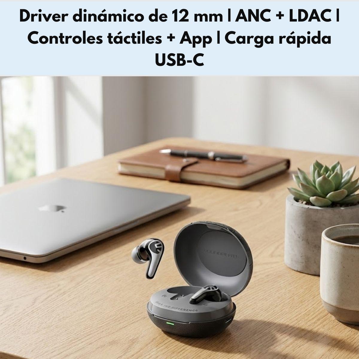 Audifonos Bluetooth Hi Res TWS ANC SoundPEATS C30-6