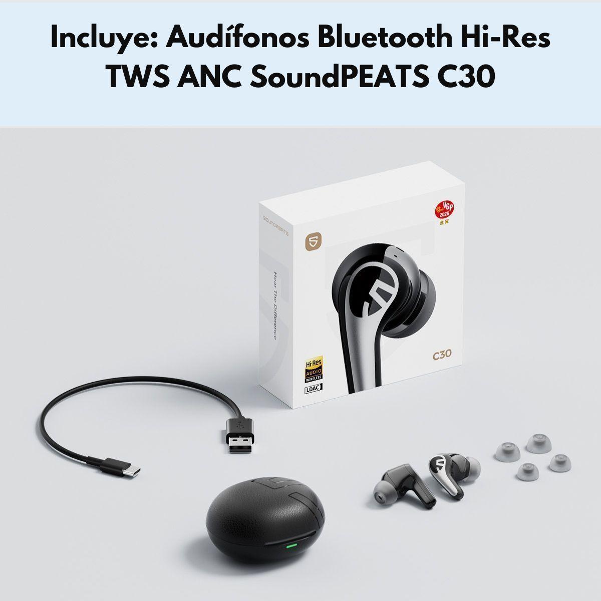 Audifonos Bluetooth Hi Res TWS ANC SoundPEATS C30-7