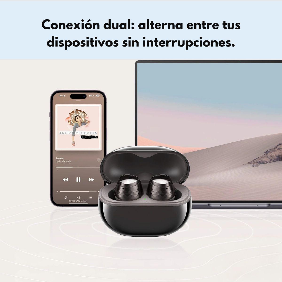 Audífonos Inalámbricos Hi-Res y LDAC SoundPEATS Engine 4-5