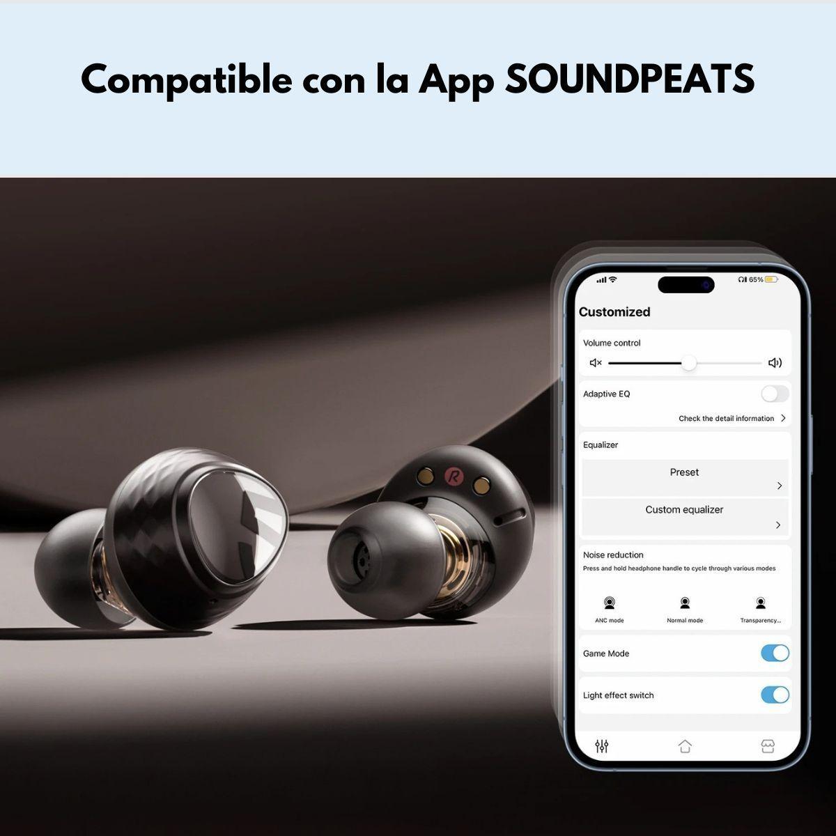 Audífonos Inalámbricos Hi-Res y LDAC SoundPEATS Engine 4-6