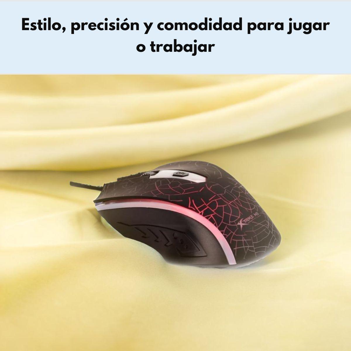 Mouse Gamer Xtrike Me Retroiluminado 1200DPI-5