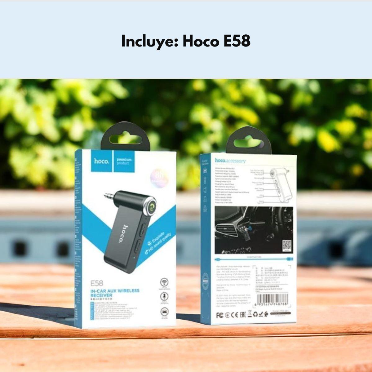 Receptor Bluetooth Auto AUX HOCO E58 Manos Libres FM-7
