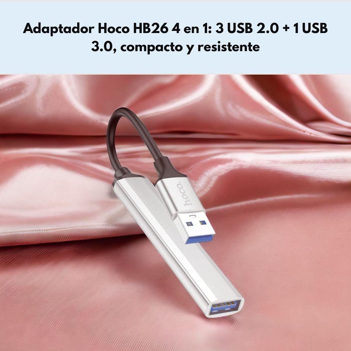 Adaptador Hub Tipo C 4 En 1 A Usb Hoco Hb26-6