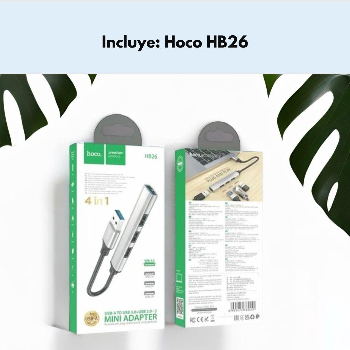 Adaptador Hub Tipo C 4 En 1 A Usb Hoco Hb26-7