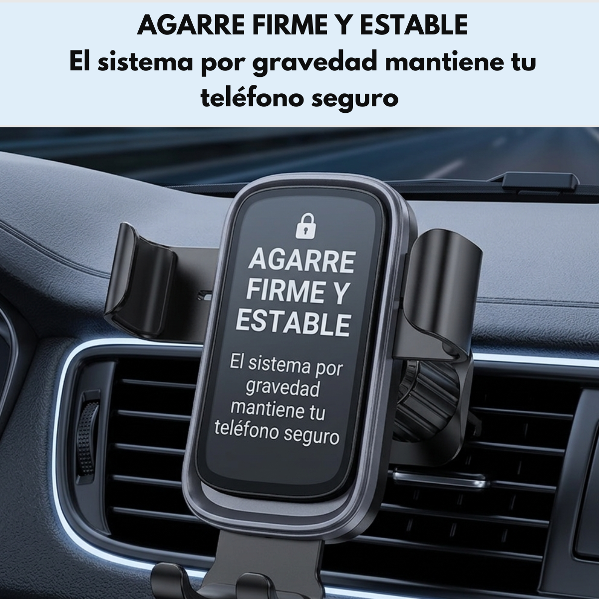 Soporte Auto Celular Rejilla Aire Hoco H80 Vista-2