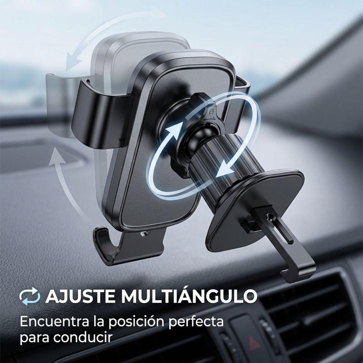 Soporte Auto Celular Rejilla Aire Hoco H80 Vista-3
