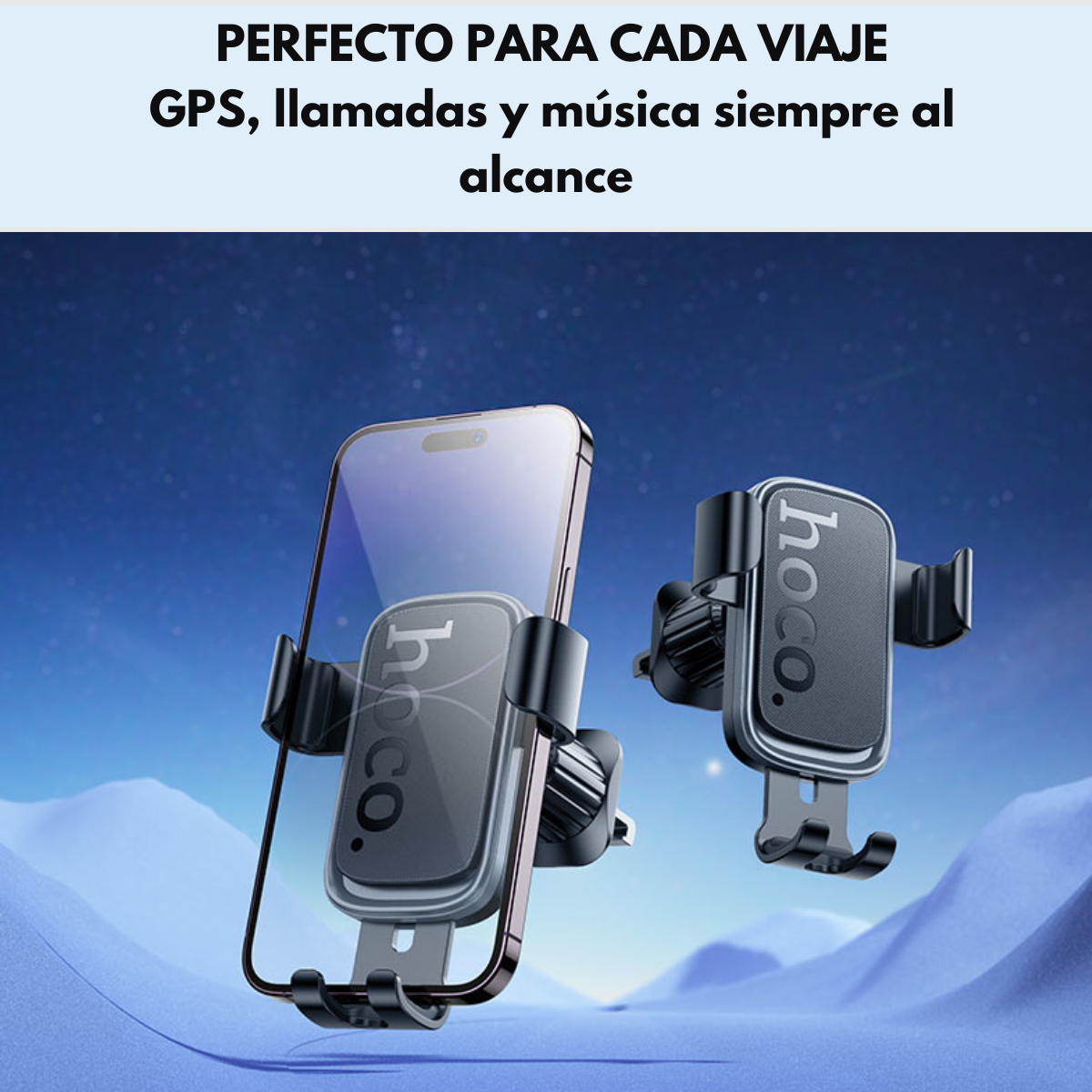 Soporte Auto Celular Rejilla Aire Hoco H80 Vista-5