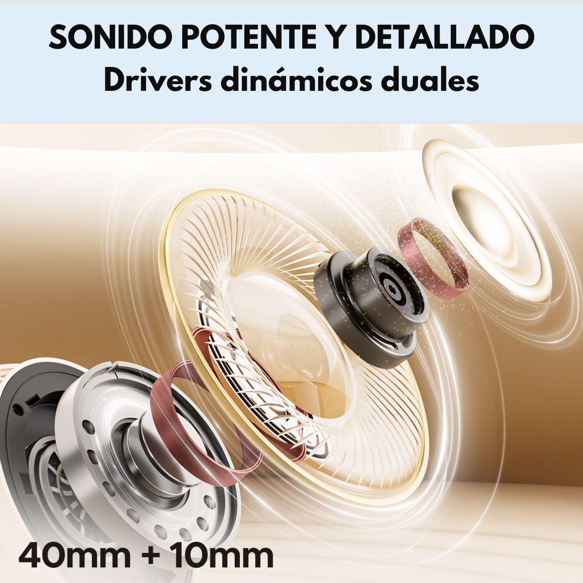 Aud fonos Bluetooth 151Hrs ANC HiRes SoundPEATS Space Pro-2